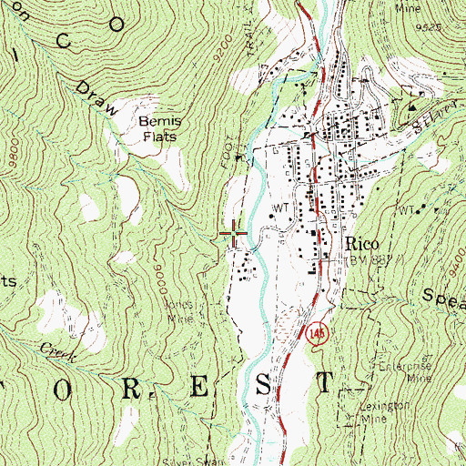 Topographic Map of Iron Draw, CO
