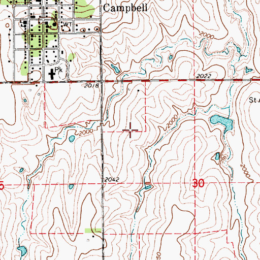 Topographic Map of Genereux Reservoir, NE