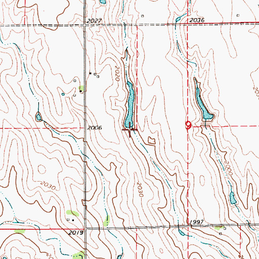 Topographic Map of Hoffman Dam, NE