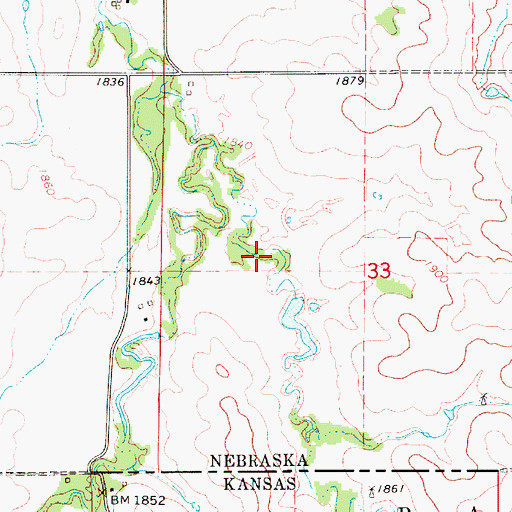 Topographic Map of Talkington Reservoir, NE