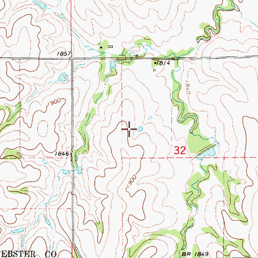 Topographic Map of Twin Oaks Dam, NE