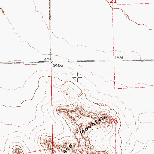 Topographic Map of Birchfield Reservoir, NE