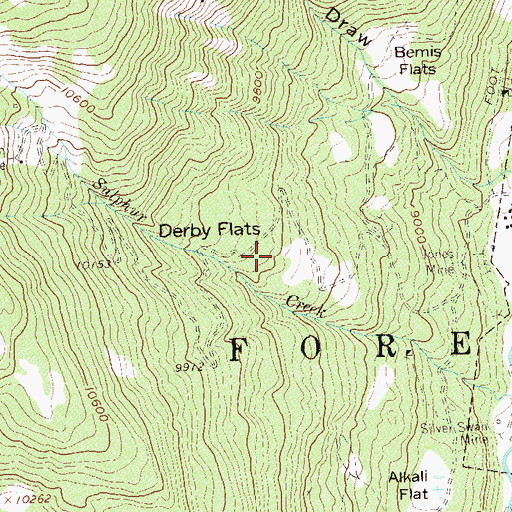 Topographic Map of Derby Flats, CO