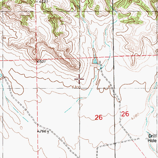 Topographic Map of Post Dam, NE