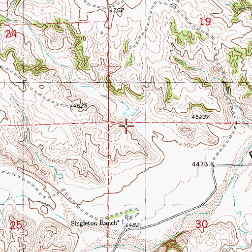Topographic Map of Singleton Dam Number 1, NE