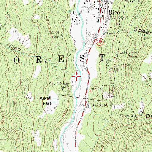 Topographic Map of Sulphur Creek, CO