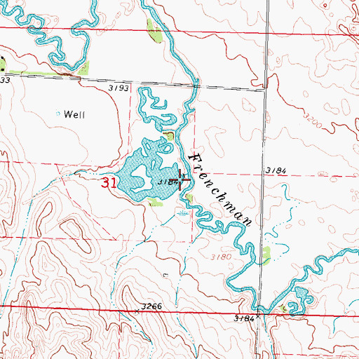 Topographic Map of Hoffmeister Dam, NE