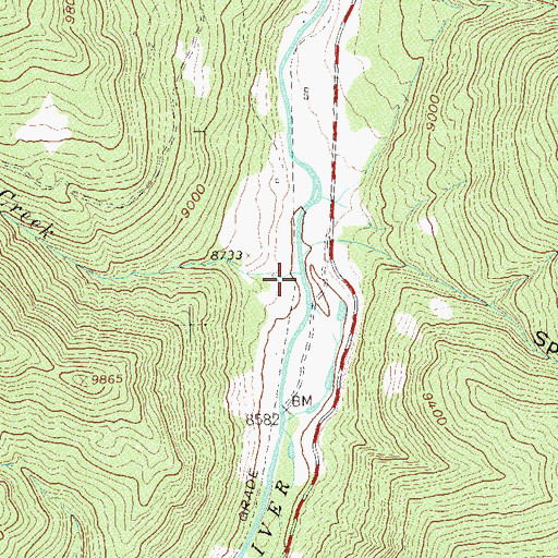Topographic Map of Burnett Creek, CO