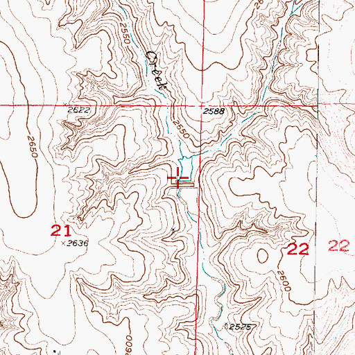 Topographic Map of Dry Creek Dam 2-A, NE