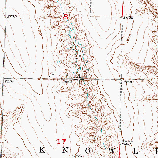 Topographic Map of Dry Creek Dam 1-B, NE
