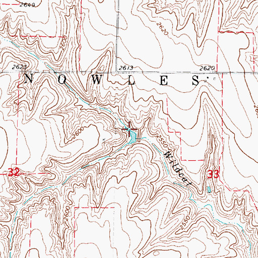 Topographic Map of Dry Creek Dam 3-B, NE