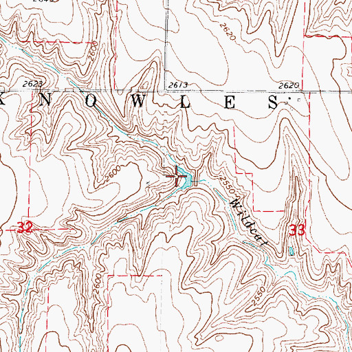 Topographic Map of Dry Creek Reservoir 3-B, NE