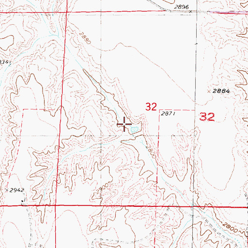Topographic Map of Teel Reservoir, NE