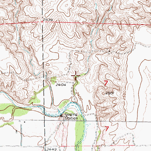 Topographic Map of Davis Reservoir, NE