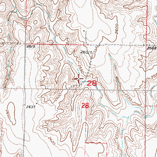 Topographic Map of Dry Creek Dam 1-A, NE
