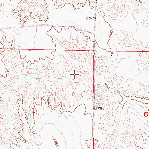Topographic Map of Gilliland Reservoir Number 1, NE
