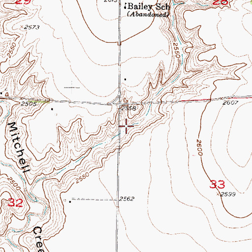 Topographic Map of Hinton Reservoir Number 1, NE