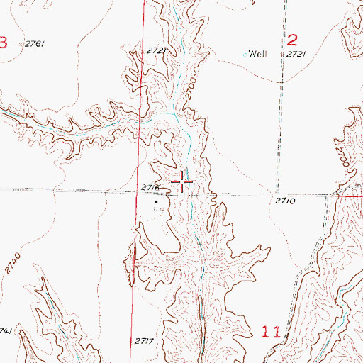 Topographic Map of Elson Reservoir Number 1-S, NE
