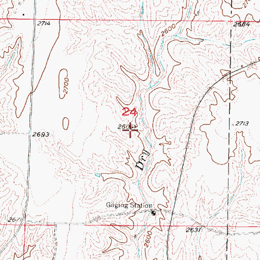 Topographic Map of Lower Medicine Creek Dam 200, NE