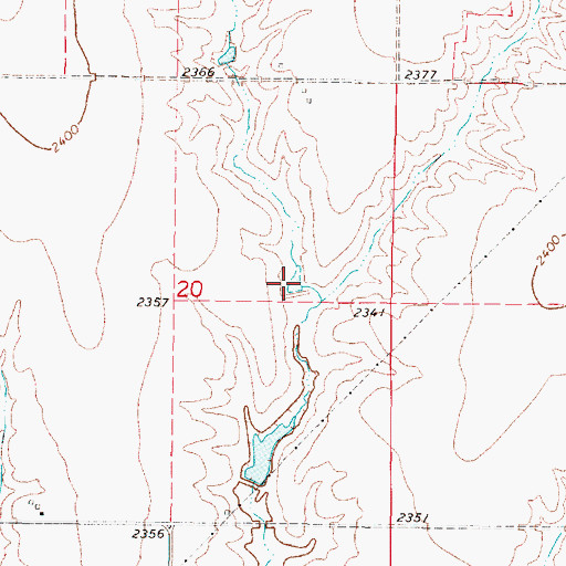 Topographic Map of Barnett Reservoir, NE
