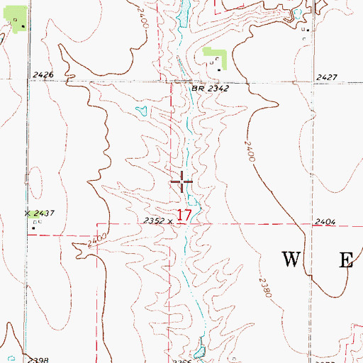 Topographic Map of Bergstresser Reservoir, NE