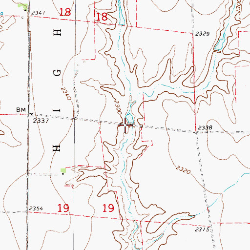 Topographic Map of Gardner Dam, NE