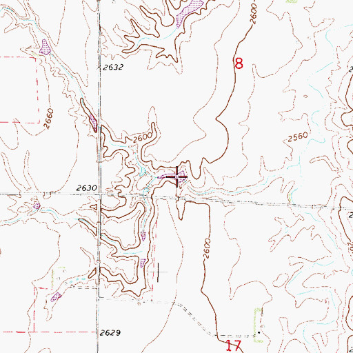 Topographic Map of Keller Dam, NE