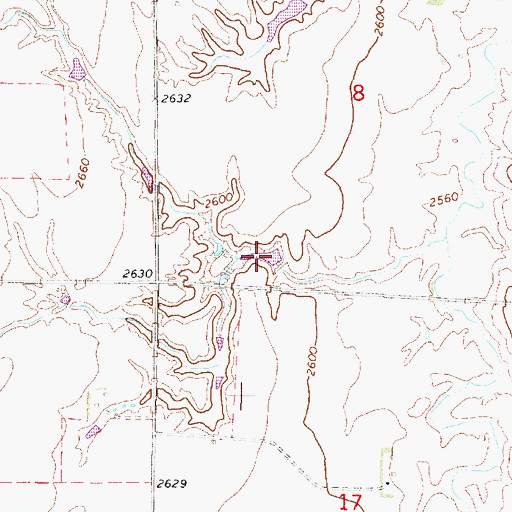 Topographic Map of Keller Reservoir, NE