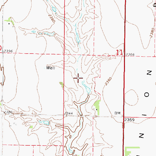 Topographic Map of Morgan Reservoir, NE