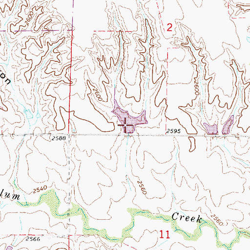 Topographic Map of Schilling Reservoir Number 2, NE