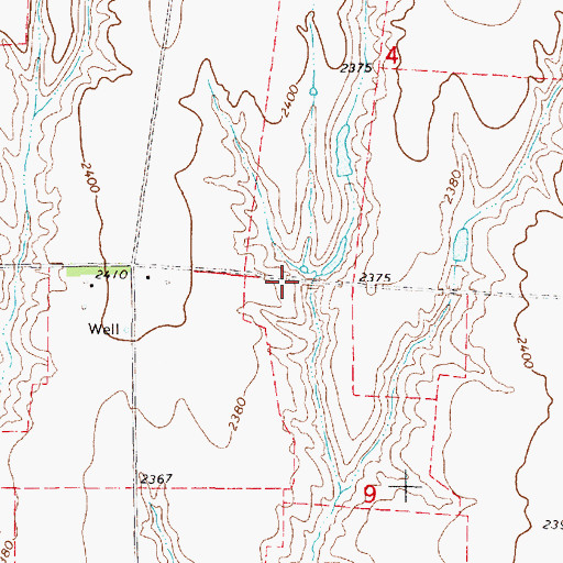 Topographic Map of Walters Dam, NE