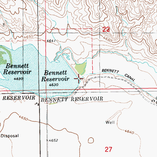 Topographic Map of Bennett Dam, NE