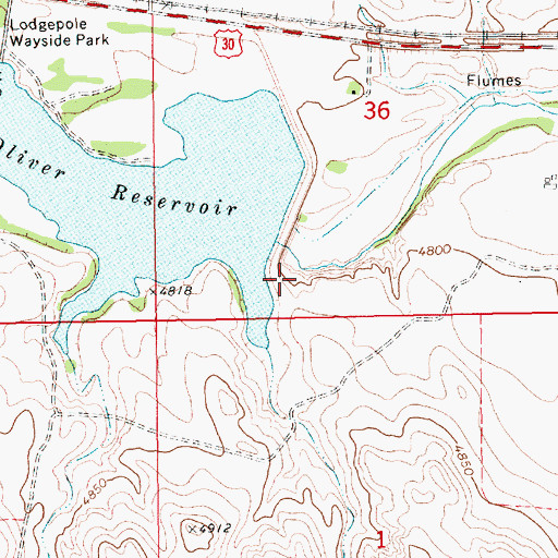 Topographic Map of Kimball Irrigation District Dam, NE