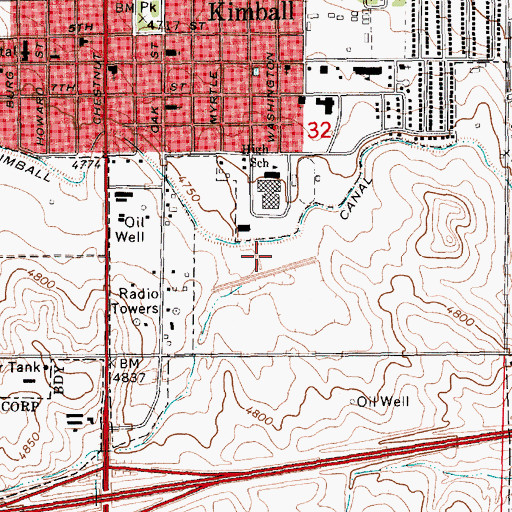 Topographic Map of Janicek Reservoir, NE