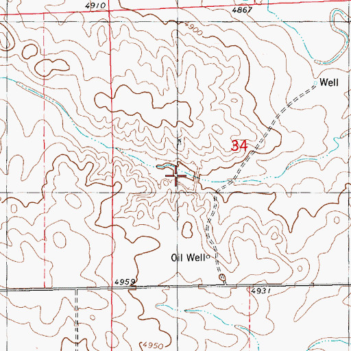 Topographic Map of Leek Dam, NE