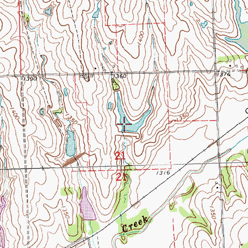 Topographic Map of Plum Creek Reservoir 4-G, NE