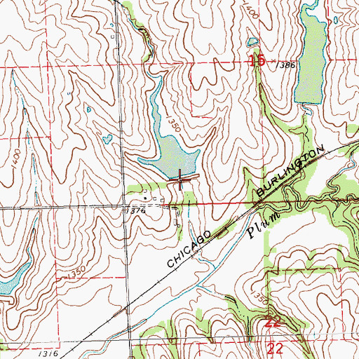 Topographic Map of Plum Creek Dam 4-D, NE