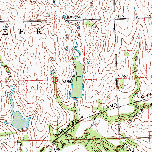 Topographic Map of Plum Creek Reservoir 4-E, NE