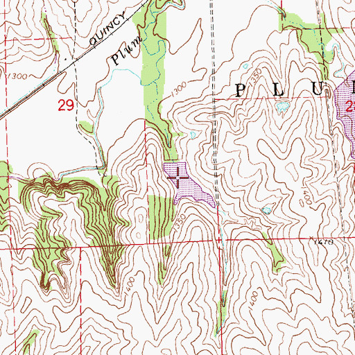 Topographic Map of Plum Creek Reservoir 4-J, NE