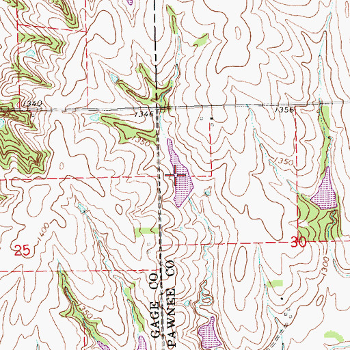 Topographic Map of Plum Creek Reservoir 3-1, NE