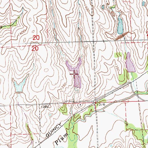 Topographic Map of Plum Creek Reservoir 4-H, NE