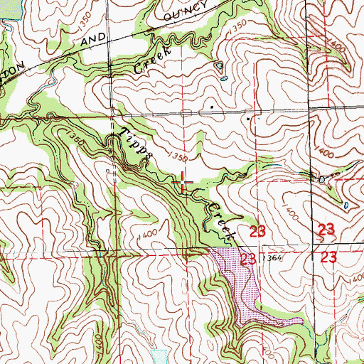 Topographic Map of Plum Creek Reservoir 4-F, NE