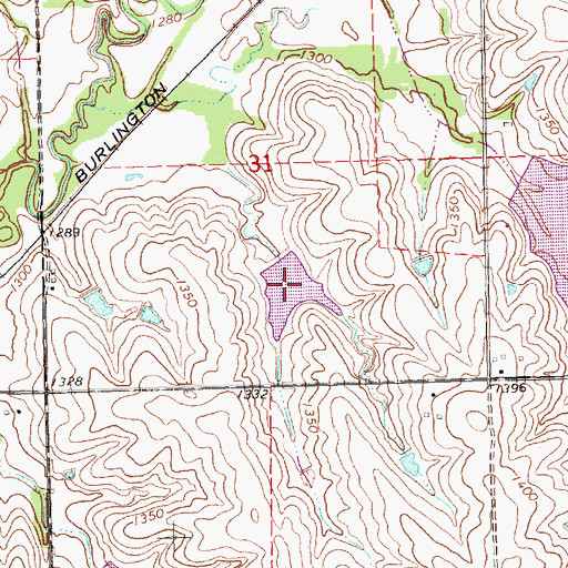 Topographic Map of Plum Creek Reservoir 3-G, NE