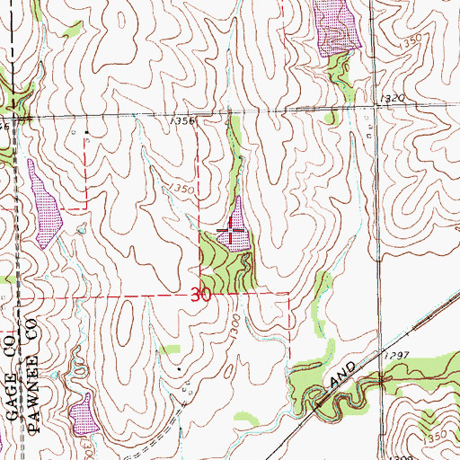 Topographic Map of Plum Creek Reservoir 3-2, NE