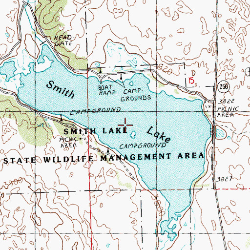 Topographic Map of Smith Lake, NE