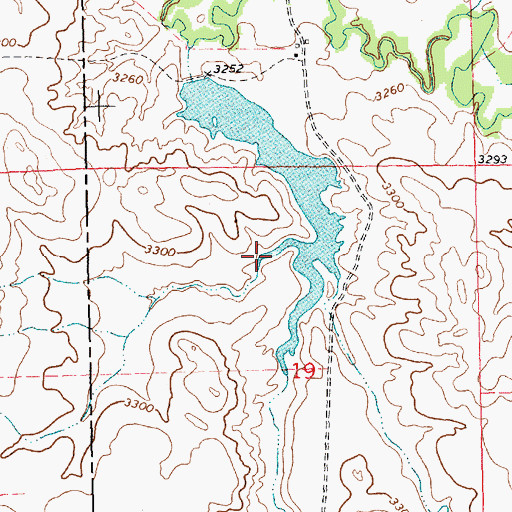Topographic Map of Isham Reservoir, NE