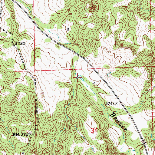 Topographic Map of Kadlecek Reservoir, NE