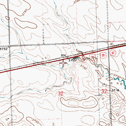 Topographic Map of Musfelt Dam, NE