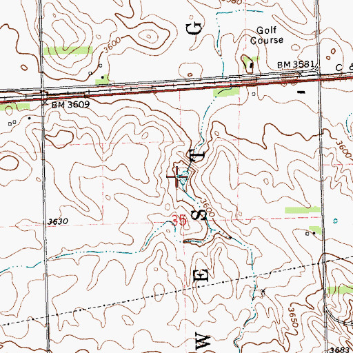 Topographic Map of Antelope Creek Reservoir 20-A, NE