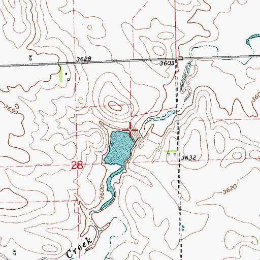 Topographic Map of Antelope Creek Dam 60-A, NE